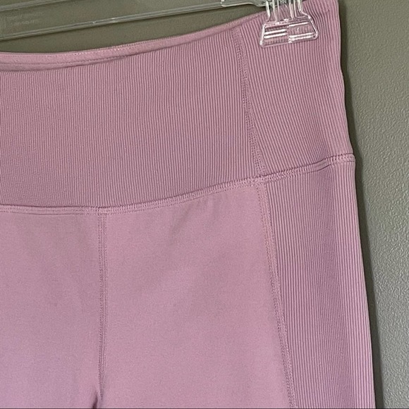 Athleta Elation Hybrid High Rise Rib Tight Pink Sm - Picture 11 of 16